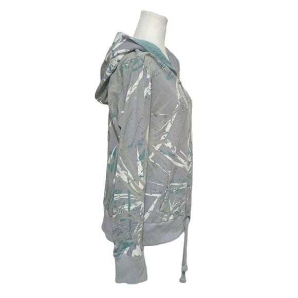 Hurley Hoodie Sweatshirt Juniors Size XL Womens Skull Crossbones Raw Edge Spello - Picture 8 of 12